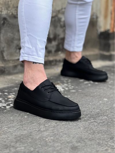 Wagoon WG508 Kömür Cilt Ortopedik Taban Erkek Casual Ayakkabı